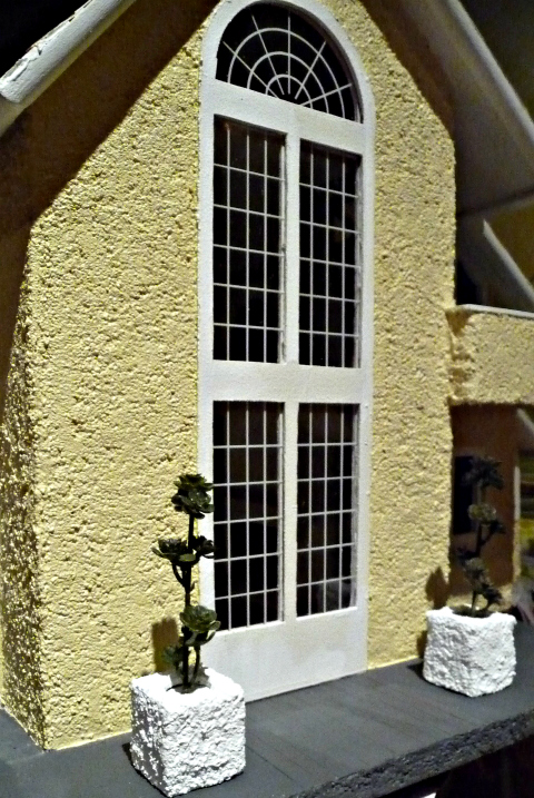 yellow dollhouse custom christmas tree window
